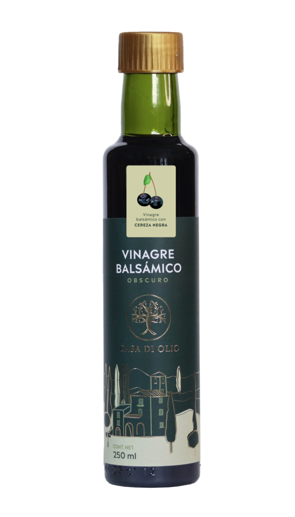 Vinagre Balsámico Obscuro de Cereza Negra – 250 ml