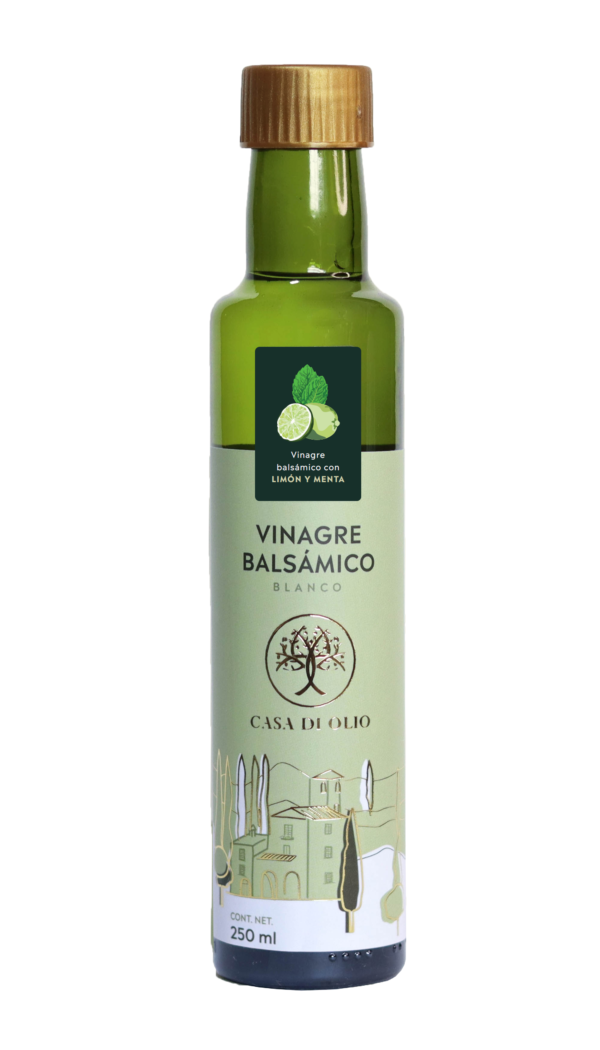 Vinagre Balsámico Blanco de Limón y Menta – 250 ml